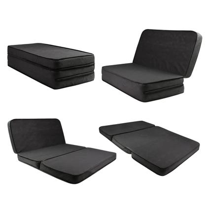 Imagem de Puff, Colchonete Dobrável colchao ,Sofá, 4 em 1, Casal ,Confortavel, Pratico Macio Resistente Portatil Leve Acampamento