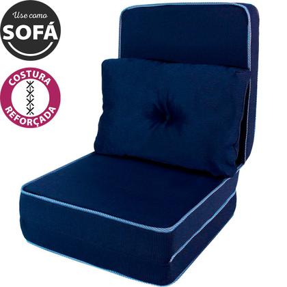 Imagem de Puff Colchonete Dobrável / Sofá 3 em 1 Espuma D33 + Travesseiro Solteiro BF Colchões