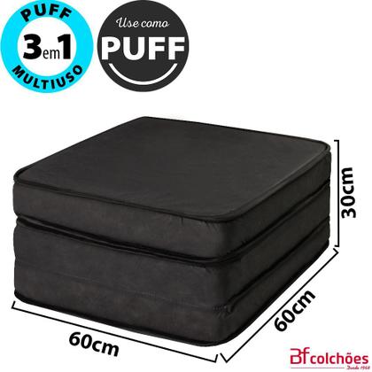 Imagem de Puff Colchonete Dobrável / Sofá 3 em 1 Solteiro BF Colchões 