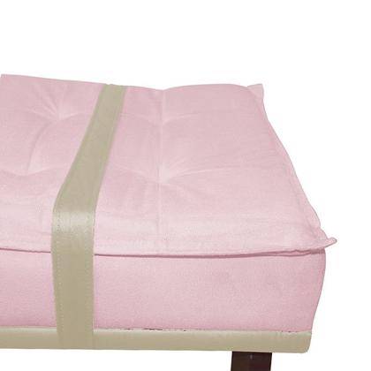Imagem de Puff com Cinto Bege Suede Cores - DS Estofados