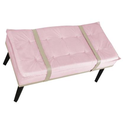 Imagem de Puff com Cinto Bege Suede Cores - DS Estofados