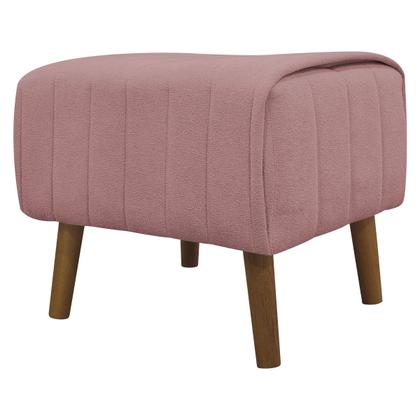 Imagem de Puff De Sala Para Quarto Penteadeira Retangular Decorativo Verso Bouclé Premium