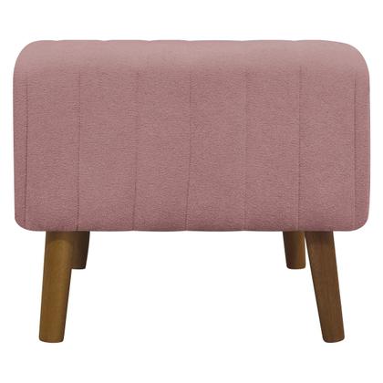 Imagem de Puff De Sala Para Quarto Penteadeira Retangular Decorativo Verso Bouclé Premium