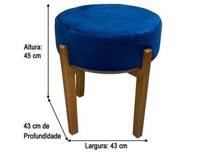 Puff Decorativo Azul 800 Veneza - Alpoim Imagem de Puff Decorativo Azul 800 Veneza