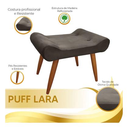 Imagem de Puff Decorativo Lara Sued - Star Confort