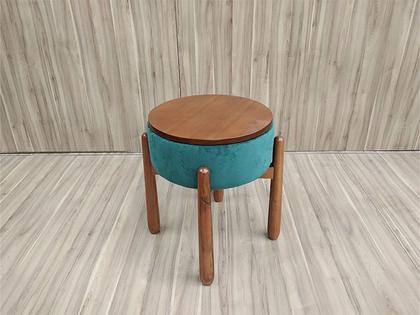 Puff Decorativo Mesinha Verde 11 Beth - Alpoim Imagem de Puff Decorativo Mesinha Verde 11 Beth