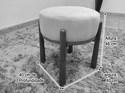 Imagem de Puff Decorativo Mesinha Vermelho 62 Beth