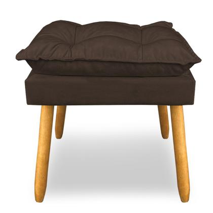 Puff Decorativo Opala Suede Marrom Pés Palito Dal Poz Estofados Imagem de Puff Decorativo Opala Suede Marrom Pés Palito Dal Poz Estofados