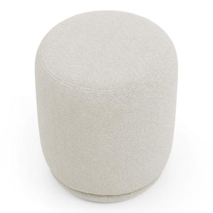 Imagem de Puff Decorativo Orgânico Living Mavi Bouclê Creme - Desk Design