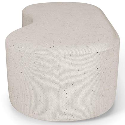 Imagem de Puff Decorativo Orgânico para Living Quarto 140cm Orbit W01 Linho Cru - Lyam Decor