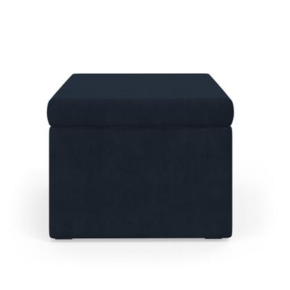 Imagem de Puff Decorativo Quasar para Sala de Estar Sued Azul Marinho Aradecor