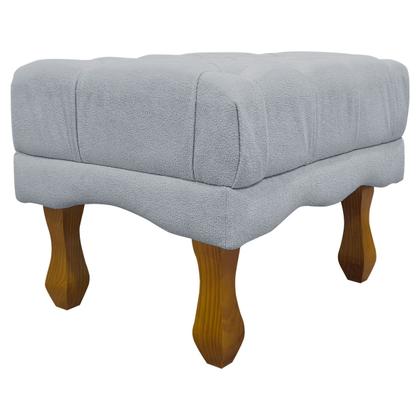 Imagem de Puff Decorativo Retangular Duque Bouclé Premium Capitonê Cores