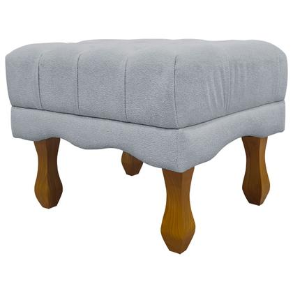 Imagem de Puff Decorativo Retangular Duque Bouclé Premium Capitonê Cores