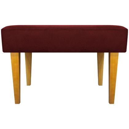 Imagem de Puff Decorativo Retangular Para Sala Recepção Charme Pé Trapézio Suede Cores