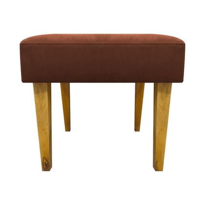 Imagem de Puff Decorativo Retangular Para Sala Recepção Charme Pé Trapézio Suede Cores
