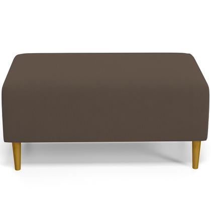 Imagem de Puff Decorativo Sala de Estar Cléo W01 Pés Palito 90 cm Suede Marrom - Lyam Decor