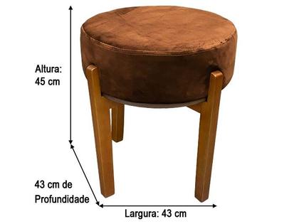 Puff Decorativo Terracota 821 Veneza - Alpoim Imagem de Puff Decorativo Terracota 821 Veneza