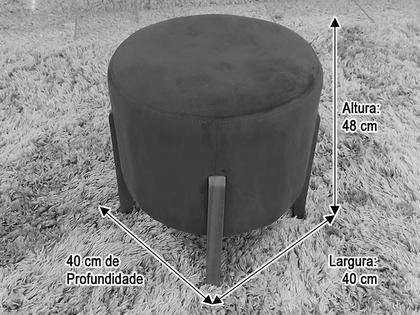 Imagem de Puff Decorativo Vinho 323 Maycon
