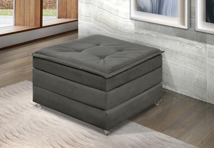 Puff Dobrável Que Vira Cama Solteiro Para Sala Quarto Area de Lazer Tecido Estofado Cinza Com Bau e Rodinha - Mini Me Artigos Imagem de Puff Dobrável Que Vira Cama Solteiro Para Sala Quarto Area de Lazer Tecido Estofado Cinza Com Bau e Rodinha