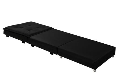 Puff Dobrável Que Vira Cama Solteiro Para Sala Quarto Area de Lazer Tecido Estofado Preto Com Bau e Rodinha - Mini Me Artigos Imagem de Puff Dobrável Que Vira Cama Solteiro Para Sala Quarto Area de Lazer Tecido Estofado Preto Com Bau e Rodinha