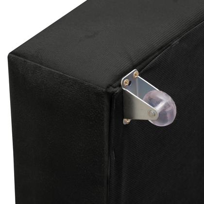 Puff Dobrável Que Vira Cama Solteiro Para Sala Quarto Area de Lazer Tecido Estofado Preto Com Bau e Rodinha - Mini Me Artigos Imagem de Puff Dobrável Que Vira Cama Solteiro Para Sala Quarto Area de Lazer Tecido Estofado Preto Com Bau e Rodinha