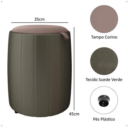 Imagem de Puff Gourmet Luxo Banqueta Decorativo Para Quarto Sala e Escritório