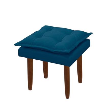 Imagem de Puff Maria para Sala de TV e Estar Quarto Confortável Suede Azul Marinho MABE MAGAZINE