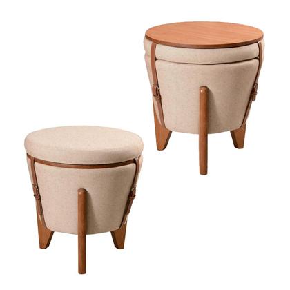 Imagem de Puff Mesa de Centro Versátil - Redondo e Sofisticado