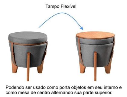 Imagem de Puff Mesa de Centro Versátil - Redondo e Sofisticado