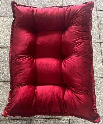 Imagem de Puff Opala Confortável para Sala De Estar, Sofisticado e Aconchegante - Vermelho - JRC Móveis