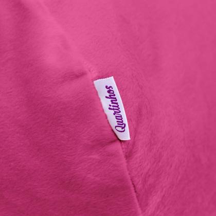 Imagem de Puff Organizador Infantil para Bichos de Pelúcia Rosa Escur