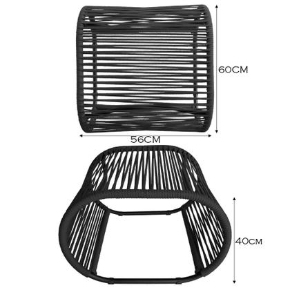 Imagem de Puff Porto para Área Externa em Alumínio e Corda Náutica