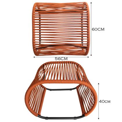 Imagem de Puff Porto para Área Externa em Alumínio e Corda Náutica