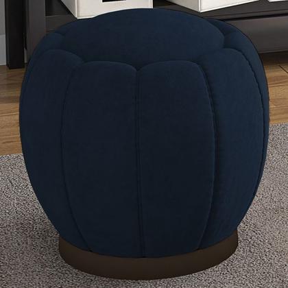 Imagem de Puff Puf Para Sala Base Metal Chocolate Tull Veludo SL 948 Peer