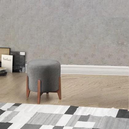 Imagem de Puff Puf Sala Lhor Linho Cinza RM