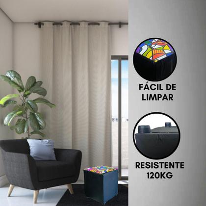 Imagem de Puff Pufe Transforme O Ambiente Banqueta Apoiador Decorativo