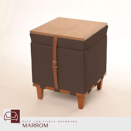 Imagem de Puff Quadrado com Armazenamento Interno: Design Moderno e Prático