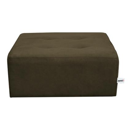 Puff Quadrado Decorativo Pés com Alumínio Nero Marrom Matri - Matrix Imagem de Puff Quadrado Decorativo Pés com Alumínio Nero Marrom Matri