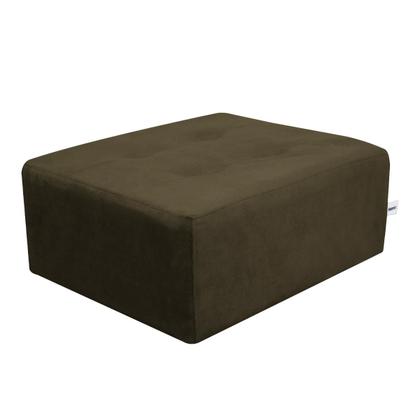 Imagem de Puff Quadrado Decorativo Pés com Alumínio Nero Marrom Matri