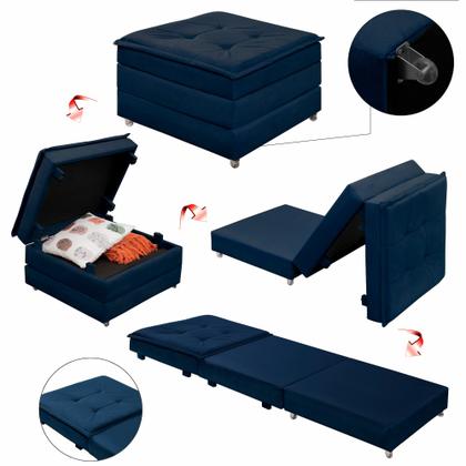 Puff Quadrado Que Vira Cama De Solteiro Com Espuma D23 Confortável Para Decoração - Mini Me Artigos Imagem de Puff Quadrado Que Vira Cama De Solteiro Com Espuma D23 Confortável Para Decoração