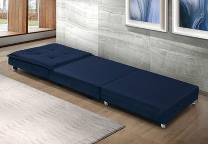 Imagem de Puff Quadrado Que Vira Cama De Solteiro Com Espuma D23 Confortável Para Decoração
