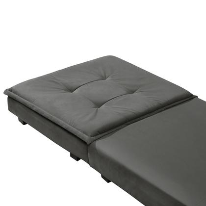 Imagem de Puff Que Vira Cama Solteiro Com Rodinha Com Bau Decoração Para Sala Quarto Apartamento Estofado