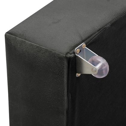 Imagem de Puff Que Vira Cama Solteiro Com Rodinha Com Bau Decoração Para Sala Quarto Apartamento Estofado