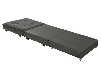 Imagem de Puff Que Vira Cama Solteiro Com Rodinha Com Bau Decoração Para Sala Quarto Apartamento Estofado