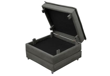 Imagem de Puff Que Vira Cama Solteiro Com Rodinha Com Bau Decoração Para Sala Quarto Apartamento Estofado