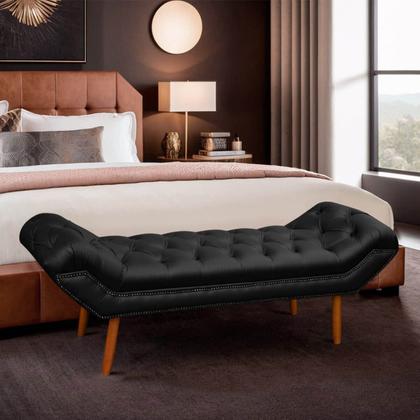 Imagem de Puff Recamier Clássico Retrô Roma Queen Size 160cm material sintético - SOFA STORE