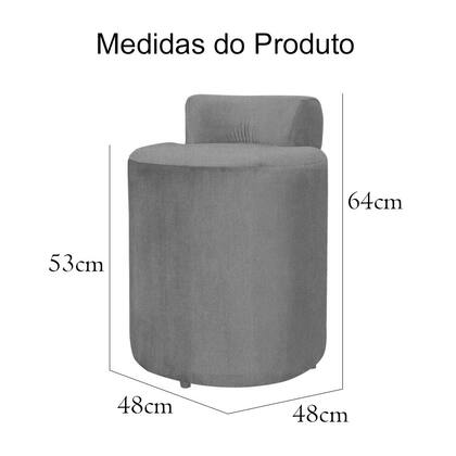 Imagem de Puff Redondo Athenas Notável Suede Cores - DS Estofados