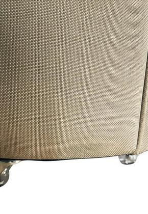 Imagem de Puff Redondo Baú Não É Segredo Debrum Linho Bege 40X45