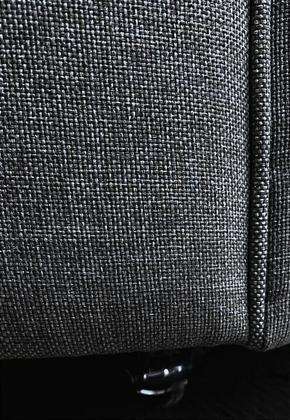 Imagem de Puff Redondo Baú Não É Segredo Debrum Linho Chumbo 40X45