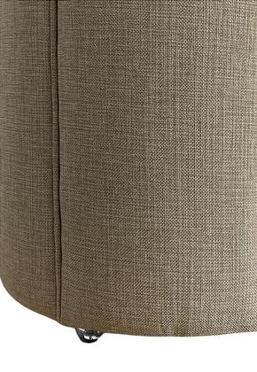 Imagem de Puff Redondo Baú Não é Segredo Debrum Linho Palha 54x60 NS0601